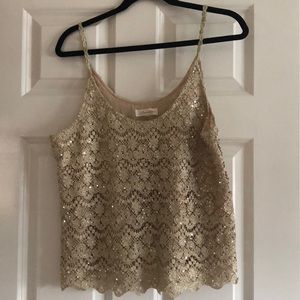 Gold Tank with sequins